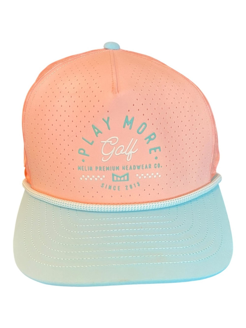 Melin Odysea Links Hydro Play More Golf Hat Peach Nectar NWT Classic
